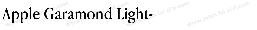 Apple Garamond Light字体转换